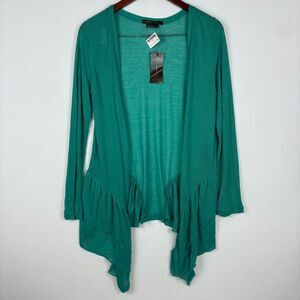 NWT BCBGMazAzaria Open Front Ruffled Cardigan